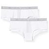 Emporio Armani Bi-pack Thong Iconic Cotton, Biancheria Intima Donna, Bianco (White), XL
