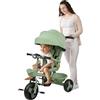 Willonin Triciclo bambini evolutivo, triciclo bambino evolutivo, triciclo 4 in 1 con barra di spinta da 18 mesi a 25 kg, B - verde