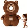 Auirshiky Protezione per la Testa del Bambino,Poggiatesta anti caduta del bambino, cuscino di protezione della camminata del bambino, cuscino del bambino dello zaino (Orsacchiotto)