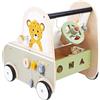 Engelhart - 640055 - Trotter in Legno Multi- attività - Giocattolo a Forma di Auto da Spingere per Bambini - Sviluppo Motorio e Educativo - A partire da 12 mesi