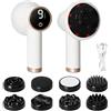 Corpower Massaggiatore Anticellulite Elettrico, Massaggiatore Gambe con 9 Livelli di Vibrazione e 8 Accessori Intercambiabili, Massaggiatore Cellulite per Adome, Vita, Braccia e Gambe