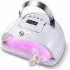 Tutto per l'Estetica Lampada UV LED Unghie 280W Professionale Luce Rosa - Fornetto Unghie per Ricostruzione Gel e Semipermanente, Lampada Unghie con 66 LED, Display Digitale, Modalità Low Heat con Sensore Automatico