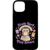 DressedForDuty Custodia per iPhone 15 Plus Study Hard Play Smart Owl Back To School Student
