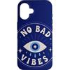 Evil Eye Aura Custodia per iPhone 16 No Bad Vibes Evil Eye Umorismo Positività Retro Boho Mistico