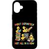 Smart Duck Designs Custodia per iPhone 16 Plus Sicuramente non tutto in una scuola di anatre di fila