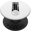 Manual Car Enthusiast Three Pedal Transm Happiness Is Not Automatic Car Lover 6 Manuale di velocità PopSockets PopGrip Adesivo
