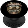 Service Forged Freedom 250 Years 1776 20 Servizio Forged Freedom 250 Anni fa Bandiera Aquila Veterana 1776 PopSockets PopGrip Adesivo