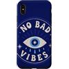 Evil Eye Aura Custodia per iPhone XS Max No Bad Vibes Evil Eye Umorismo Positività Retro Boho Mistico