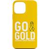 Flo Design Childhood Cancer Awareness Ou Custodia per iPhone 13 Pro Max Go Gold Childhood Cancer Awareness Support Items Gifts