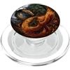 Yin And Yang Phoenix Dragon Tree Yin E Yang Fenice Vintage Drago Albero Della Vita PopSockets PopGrip per MagSafe