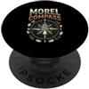 Fungi Lover Mycology Designs Morel Compass Caccia ai funghi PopSockets PopGrip Adesivo