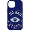 Evil Eye Aura Custodia per iPhone 14 No Bad Vibes Evil Eye Umorismo Positività Retro Boho Mistico
