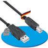 Sonero® cavo USB 2.0, cavo di connessione, cavo stampante, connettore da USB-A a connettore USB-B, 480 Mbit/s, 5.00 m, nero
