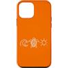 Coastal Tide Studio Custodia per iPhone 12 mini Minimalist Sea Turtle Ocean Wave Sun Coastal Beach Line Art