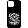 Chiarezza trambusto al giorno Custodia per iPhone 14 Reset Restart Refocus Growth Productivity Mindset -