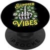 Grandio Design Introverted Intellectual Vibrazioni estive antisociali divertenti maleducate dito medio umorismo adulto PopSockets PopGrip Adesivo