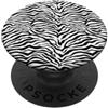 Zebra Zoo Cartoon Design Artwork Zebra, Africa, animali della Serengeti, motivo zebrato PopSockets PopGrip Adesivo