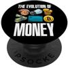 Detti di Bitcoin per i commercianti Evolution Of Money Bitcoin Piano B Criptovaluta BTC Hodl PopSockets PopGrip Adesivo