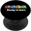 DressedForDuty Cute School Bus Ready to Learn Back to School Day PopSockets PopGrip Adesivo