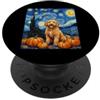 Doodle Pet Owner Art Fall Season Apparel Goldendoodle Notte Stellata Raccolto Autunnale Canine Van PopSockets PopGrip Adesivo