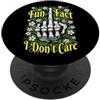 Grandio Design Introverted Intellectual Fun Fact I Don't Care - Dito medio floreale antisociale divertente PopSockets PopGrip Adesivo