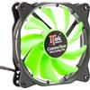 Itek Ventola per case Cosmo Flow - 12cm, LED Verde Circolare, 3+4pin, silenziosa