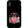 Learning Lane Designs Custodia per iPhone X/XS Carino Apple Libri Matite Scuola Istruzione