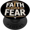 Citazioni Ispiratrici Speranza Preghiera Fede Faith Over Fear Cristiano Gesù Dio Versetto Biblico PopSockets PopGrip Adesivo