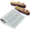 Uenmay Stampo in silicone a forma di merletto per torte, stampo per pasta di zucchero, stampo commestibile per torte molecolari, decorazione per cucina molecolare, 5 fori a foglia lunga