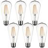 SD LUX Lampadine LED a filamento vintage E27, lampadine Edison a globo, bianco caldo 2700 K, senza sfarfallio [classe energetica A+] (ST64-E27)