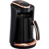 Any Morning Macchina da caffè turco, 4 tazze, doppio beccuccio in acciaio inox, sensore di rilevamento della birra, spegnimento automatico e protezione da cottura a secco