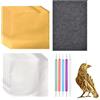 Generic Kit per goffratura in lamina - Fogli di alluminio su entrambi i lati con feltro, set di incisione in metallo per pittura e decorazione della casa, strumento artistico professionale per la creazione di