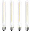 HUAMu E27 T30 Filamento Lampadine Edison LED Tubolari，4 Watt (equivalente a 40 Watt), 400 lumen, luce Bianco Freddo, 6500K，Non Dimmerabili, Confezione da 4
