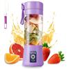 DoubleCare Frullatore Portatile, Frullatore Elettrico USB, Mini Frullatore Portatile per Frullati e Frullati, Frullatore per Succhi da 380ml con sei Lame Ottimo per Miscelare(Light Purple)