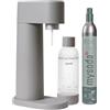 Mysoda Woody - Gasatore d'acqua per l'acqua frizzante in materiale composito di legno con bottiglia in PET e bombola CO2 inclusa - Grigio