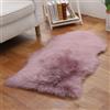 Tomifine Faux Tappetto di Pelle di Pecora Tappeti, Imitazione Lana Tappeti Salotto Moderni Shaggy Decorativo In Lana Scendiletto Lungo Tappeto Per La Camera Da Letto (60 x 90 cm,Viola Chiaro)