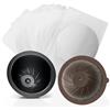 zalati Capsule di caffè che producono filtri riutilizzabili riutilizzabili per caffè espresso, 1 da 230 ml e 1 da 150 ml con 100 fogli di alluminio usa e getta