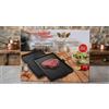 TexLom Bistecchiera Rettangolare Double-Face 37x26 cm, Grill 2 in 1 con Lato Liscio e Grigliato, Alluminio Pressofuso Antiaderente Stone, Manico in Legno Removibile, Cottura Sana Senza Grassi