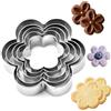 Comforso Set di 5 Formine per Biscotti a Forma di Fiore per Mousse,Tagliabiscotti a Forma di Fiore in Acciaio Inox Adatte per Decorare Compleanni di Natale Pasqua e Momenti di Divertimento con i Bambini