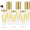 YZDZSW Bicchieri da spumante in plastica, 20 pezzi, 160 ml, riutilizzabili per spumante, per ricevimento di sette di matrimonio, compleanno, picnic, festa (oro)