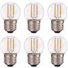 Grensk AC/DC 12V-24V a bassa tensione, mini lampadina a LED G40 Edison, 1W equivalente a 10W a incandescenza - E27 2700K base a vite bianca calda (illuminazione decorativa) Non dimmerabile-6Pack