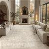 PureCozy Vintage Tappeto Salotto 200x300cm Beige Soggiorno Antiscivolo Tappeti Lavabile in Lavatrice Grande Tapette Camera da Letto Ufficio Cameretta Bambino Carpet Pelo Corto Rug