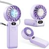 duludulu Ventilatore portatile con refrigeratore per il ghiaccio, mini ventilatore portatile ricaricabile a batteria, display a LED con ventola turbo a 5 marce, raffreddamento fino a 15 ore, ventole personali
