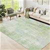 WUTONG Tappeto Salotto 140x200cm,Verde Moderno Tappeto Camera da Letto | Morbido Lavabile,Astratto Pelo Corto,Antiscivolo per Soggiorno Ufficio Cucina