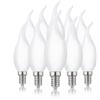 Hellum lampadine LED E14 a candela a vento, Set da 10, vetro opaco, Lampadina LED E14 luce calda 2,2W equivalente a una luce a incandescenza 25W, 250 lm, 2700 K bianco caldo 207408