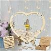 Smallduuck Libro degli ospiti personalizzato con cuore Alternativa con 30-100 cuori in legno Scatola portaoggetti per matrimoni Rustico Libro degli ospiti Segni per matrimoni,Libro degli ospiti a cuore-Stile 4