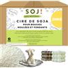 Soj Cera di soia per candela modellata e fondente in pellet, cera per candele non OGM, 100% naturale e vegano, produzione di candele vegetali, confezionata in Francia - 20KG