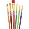 Pracht Creatives Hobby Royal & Langnickel - Set di pennelli per Bambini per Principianti, pennelli Sintetici in 6 Misure, 3 pennelli Rotondi e 3 pennelli Piatti con Rivestimento in Gomma Soft-Touch