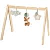 Nattou Loulou Arco Montessori per Bambini, Arco attività in Legno, Sviluppo Sensoriale e Motorio per Bambini, 60 x 50 x 47 cm, Colori Delicati