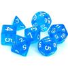 Asmodee REBEL - Set di dadi RPG - Cristallo - Blu